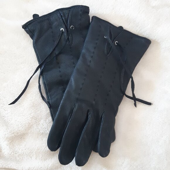 Pario Women's Vintage Genuine Leather Gloves with Lining Size8 - Picture 1 of 13